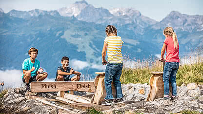 Children playing on the Hochjoch adventure mountain